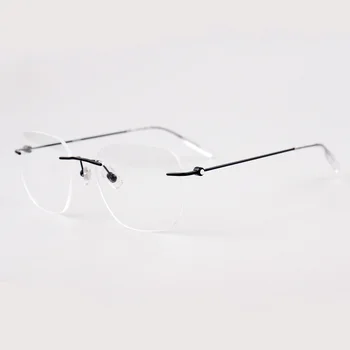 Poslovni muške naočale marke MB, trendy ženske naočale za čitanje, ультралегкие optički naočale bez kvadratnog rimless od čistog titana MB0101O