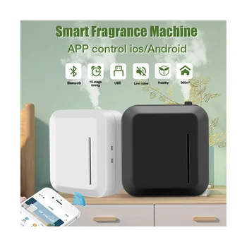 Crna inteligentni stroj za aroma i mirisa 150 ml, upravljanje aplikacijom, osvježivač zraka, ulja difuzor, ured