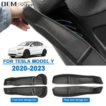 Za Tesla Model Y 2020 2021 2022 2023 Auto Prednja Stražnja Vrata Bočna Kutija Za Pohranu Police Držač Čaša Organizator Zaštitnik Zaštitna Oprema
