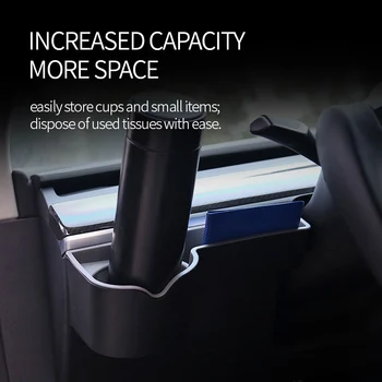 Za model Tesla 3/Y Kutija za pohranu ploči s instrumentima u automobilu držač čaše vode Prednja kontrolna ploča Polaganje čišćenje Auto pribor siva bijela