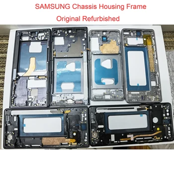 OEM Originalno punjeni okvir srednje okvir za Samsung Galaxy S22 5G Uložak telo šasije LCD panel za popravak