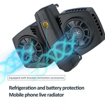 Za Iphone / samsung Hlađenja gamepad Kontroler Hlađenje hlađenje artefakt dual fan Igre ventilator za mobilne uređaje