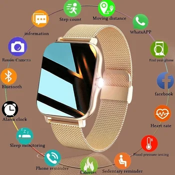 2023 Ženske pametni sat, gospodo monitor, fitness tracker, satovi, Bluetooth-poziv, pametni sat za telefon Xiaomi Android