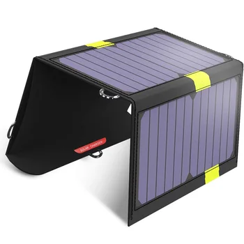 Pregibno klizni Prijenosni Punjač za solarne ploče 5 s dva USB-baterija za punjenje na otvorenom za Pješačenje, kampiranje, putovanja, Učenja i tako Dalje