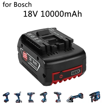 Za 18 Bosch 10000 mah Punjive Snaga Alati Baterija s LED Litij-ionska Zamjena BAT609, BAT609G, BAT618, BAT618G, BAT614