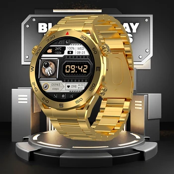 LIGE Smartwatch 2023 Pametni satovi za muškarce i žene, luksuzni sat za aktivnosti u fitness Bluetooth vezom u boji osjetljiv na dodir visoke razlučivosti, zlatni