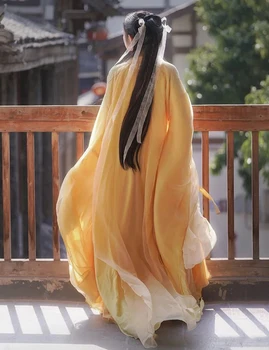 Haljina Hanfu, ženski карнавальный odijelo za косплея, haljina za kineske scenskim plesovima, drevni tradicionalni žutu haljinu Hanfu, velike veličine XL