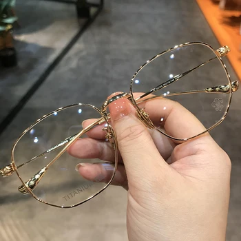 Dizajnerske univerzalne naočale od čistog titana, ультралегкая zlatna okvira za naočale, velike okvira za muškarce i žene, naočale za kratkovidnost CH8067