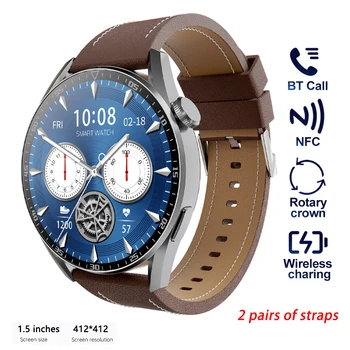 Z3 Pro pametnih satova za muškarce, digitalni sat s 1,5-inčnim HD zaslonom, bežični punjenje na tehnologiji NFC pametni satovi ženski ručni satovi, fitness narukvica