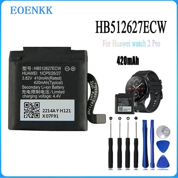 HB512627ECW Baterija za Huawei WATCH 2 Pro 4G 2Pro EO-DLXXU Porsche Design WATCH GT FTN-B19 420 mah Originalne Baterije + Alat