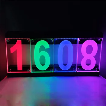 Svjetlosni znak sa brojem kuće na solarne baterije, mijenja boju RGB i daljinski upravljač brojeva ili slova, vanjski adresna pločica za dvorišta