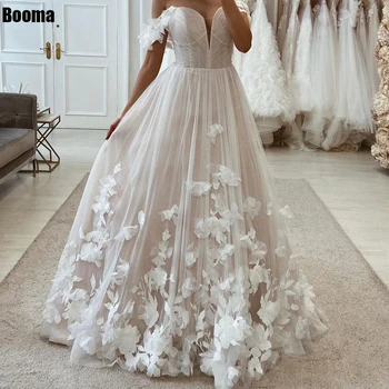 Vjenčanice Booma Sweetheart Trapeznog oblika s otvorenim ramenima i aplikacija vjenčanicu princeze Elegantan haljinu mladenka Robe De Mariée