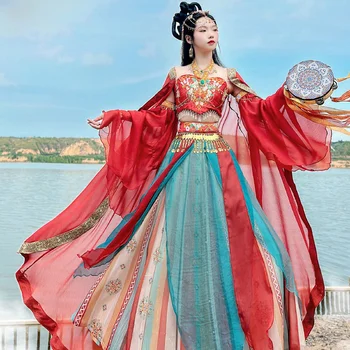 Hanxu Egzotični Hanfu Tianzhu Element Han za djevojčice Poboljšana stara odjeća komplet godišnje noviteti Xianqi