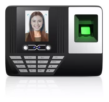 Računovodstveni sustav radnog vremena biometrijske za prepoznavanje lica s tipkovnicom, čitač otiska prstiju, satovi za mjerenje vremena na licu