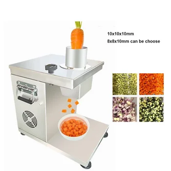 Poslovni stroj za rezanje mrkve, krumpira, povrća, zuje na kockice, luk, rotkvica, granularni