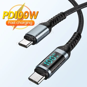Kabel Tip C Tip C 100 W PD Brzo Punjenje USB Punjač C na USB C Zaslon Kabel Za Macbook Samsung Xiaomi POCO 2 M