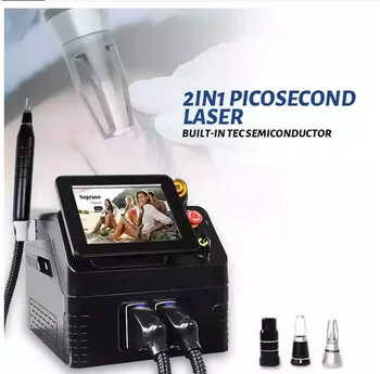 2023 najnoviji 2 u 1 stroj za uklanjanje пикосекундной laser tetovaže s диодным laserom valne duljine 808 nm 2 u 1 za salone