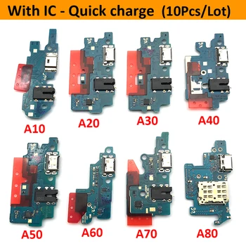 10 kom. USB Punjenje priključna stanica Priključna Naknada Fleksibilan Kabel Za Samsung A80 A70 A50 A40 A30 A20 A10 A11 A01 A21s A31 A51 A71 A30s A50s