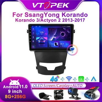 Vtopek 2Din 4G Android 11 Auto-Radio Stereo Media Player Za SsangYong Korando 3 Actyon 2 2013-2017 Navigacija Carplay