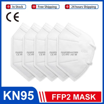 5-200 komada maska za lice KN95 5-слойный filter za prašinu PM2.5 mascarillas FFP2 Нетканая zaštitna maska za zdravlje N95 brza dostava