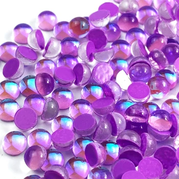 14400 kom. perle-sirena za nokte Aurora gorski kristal za nokte SS3-SS20 s ravnim naslonom, dijamanata živih boja, suze Sirena, staklene rhinestones