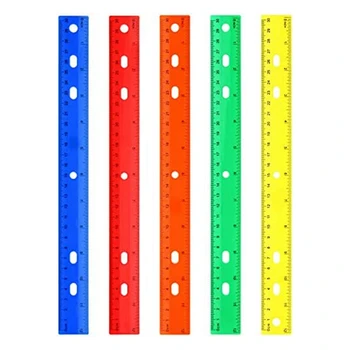 5 komada boja linije, 5 vrsta alata za mjerenje boja, ravna plastična linija za djecu školskog pribora