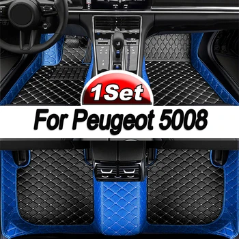 Auto-tepisi za Peugeot 5008 P87 2017 ~ 2023 7-sjedala luksuzni kožni tepih auto-tepisi univerzalni vodootporni auto oprema Cocho