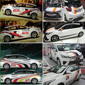 Auto naljepnice za Toyota YARIS L pojedinim ukras karoserije utrke modni naljepnice