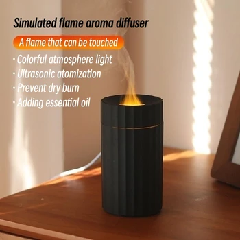 Plameni ovlaživač zraka za aromaterapiju, USB auto-osvježivač zraka, mini-difuzor s mirisom eteričnih ulja, ultrazvučni okus, uređaj za raspršivanje svjetlosti