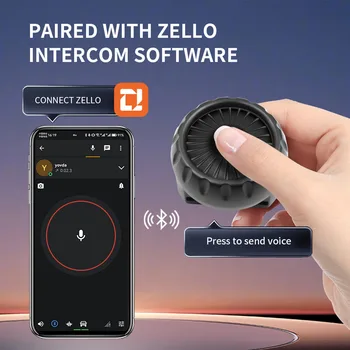 Gumb za upravljanje moto рацией Zello za telefone sa iOS i Android, bežični tipka Bluetooth PRITISNI za razgovor, pritisnite za razgovor