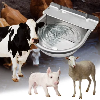 Posuda za pitku vodu za krave od nehrđajućeg čelika s ispustom curiti uske otvorom za izlaz vode, automatsko korito za stoku, ovce, psi, konji