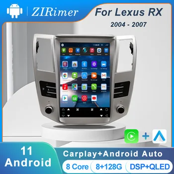 ZIRimer Tesla Stil Android 11 Auto Radio Za Lexus RX RX300 RX330 RX350 RX400 RX450 DVD Player Automatski GPS Navigacija 4G 2004-2007