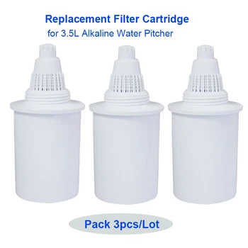Komplet od 3 predmeta, uklonjivi filter spremnik za vodik filter za vodu 3,5 l Wellblue, vrč za alkalne vode