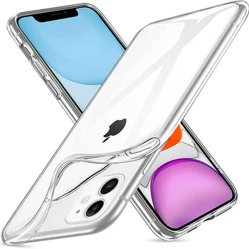 Ultra-tanki Silikonska Torbica Za iPhone 15 14 Plus 13 12 11 Mini Pro XS Max X XR SE 2020 2022 7 8 Transparentno Mekana Torbica Coque