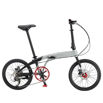 20 Inča Bicikl od aluminijske legure, sklopivi bicikl, 9 brzina, a dvostruki disk kočnice, ergonomski dizajn, sedlo, stražnji amortizer