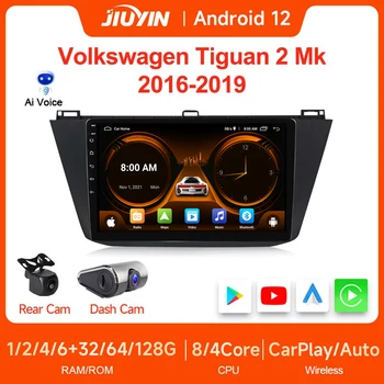 JIUYIN 2 Din 10-Inčni Android 12,0 AI Auto Radio Carplay 4G Auto Centralno Multimedijsku Авторадио za Volkswagen Tiguan 2 Mk 2016-2019