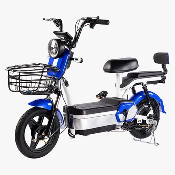 Električni bicikl Električni mobilni bicikl sa olovo-kiselina baterije i 14-inčni ступицей kotača, led reflektor sa zaslonom za koš stražnjeg sjedala