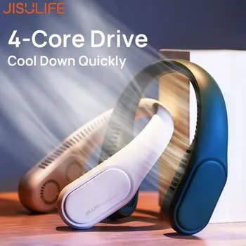 Vratne ventilator JISULIFE Portabel 4000 mah USB-punjive viseće osobni mini navijača