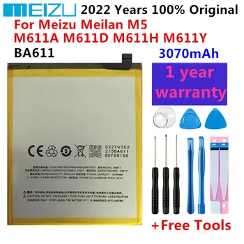 100% Original Novi BA611 3070 mah Zamjena Za Meizu M5 M611 M611A M611D M611H M611Y Baterije za Mobilne Telefone + Besplatni Alati