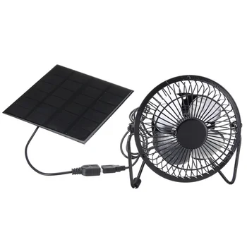 Mini ventilator s potrošnjom energije od solarne baterije, laptop 5 W 4-inčni staklenički solarni ispušni ventilator za ured na otvorenom