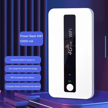 4G LTE Ruter WiFi Repeater Otključavanje Mifi Prijenosni Modem Mrežni Alat za 4G Utor za sim karticu Džep pristupna Točka Wifi 10000 mah Powerbank