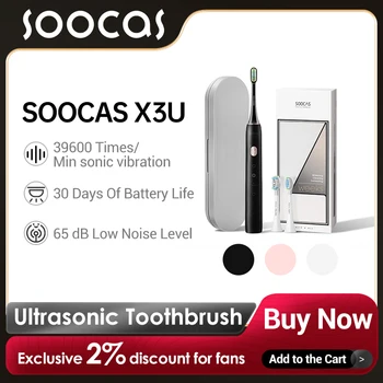 SOOCAS X3U USB punjiva ultrazvučno četkica za zube vodootporne s torbicom za nošenje Dostava iz Moskve