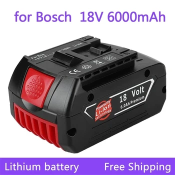 Nova Baterija 18V 6.0 Ah za električna bušilica Bosch 18V 6000mAh Litij-ionska Baterija BAT609, BAT609G, BAT618, BAT618G, BAT614