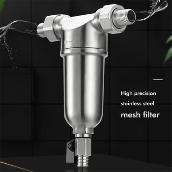 Predfilter potrošačke pročišćivač vode s povratnim za pranje od nehrđajućeg čelika s visokim toka velike količine vode i oko kuće