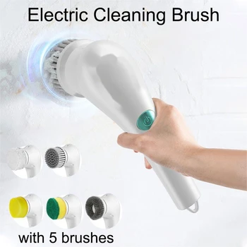Električna četka za čišćenje 5 u 1, multifunkcijski bežični zube, sredstvo za pranje prozora, kupaonice, wc-a, kuhinja alat za čišćenje