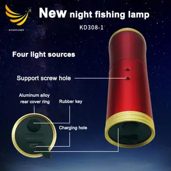 Višenamjenski biciklistička svjetiljku, punjenje preko USB-a, svjetlo za ribolov, ultralight i vodootporan reflektor, ulica pribor za bicikle