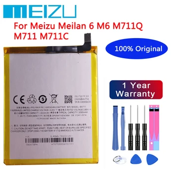 Novi 100% Original Bateriju BA711 Za Meizu Meilan 6 M6 M711Q M711 M711C 3090 mah Baterije za mobilne telefone Bateria Na raspolaganju + Alata