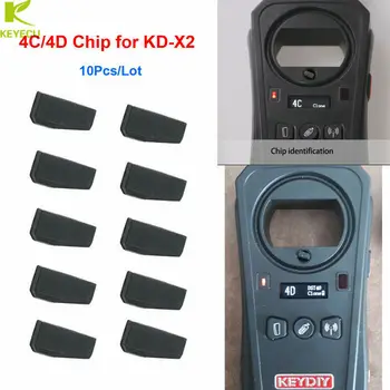 KEYECU 10 kom./lot KD 4C/4D Kopija Čip-Klon Transponder Posebno za KEYDIY KD-X2 Key Cloner