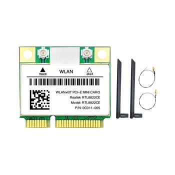 RTL8822CE WiFi Kartica + 2XAntenna 1200 Mb/s 2,4 G + 5 Ghz-802.11 AC Mreža Mini PCIe BT 5,0 Podrška za laptop/PC/11